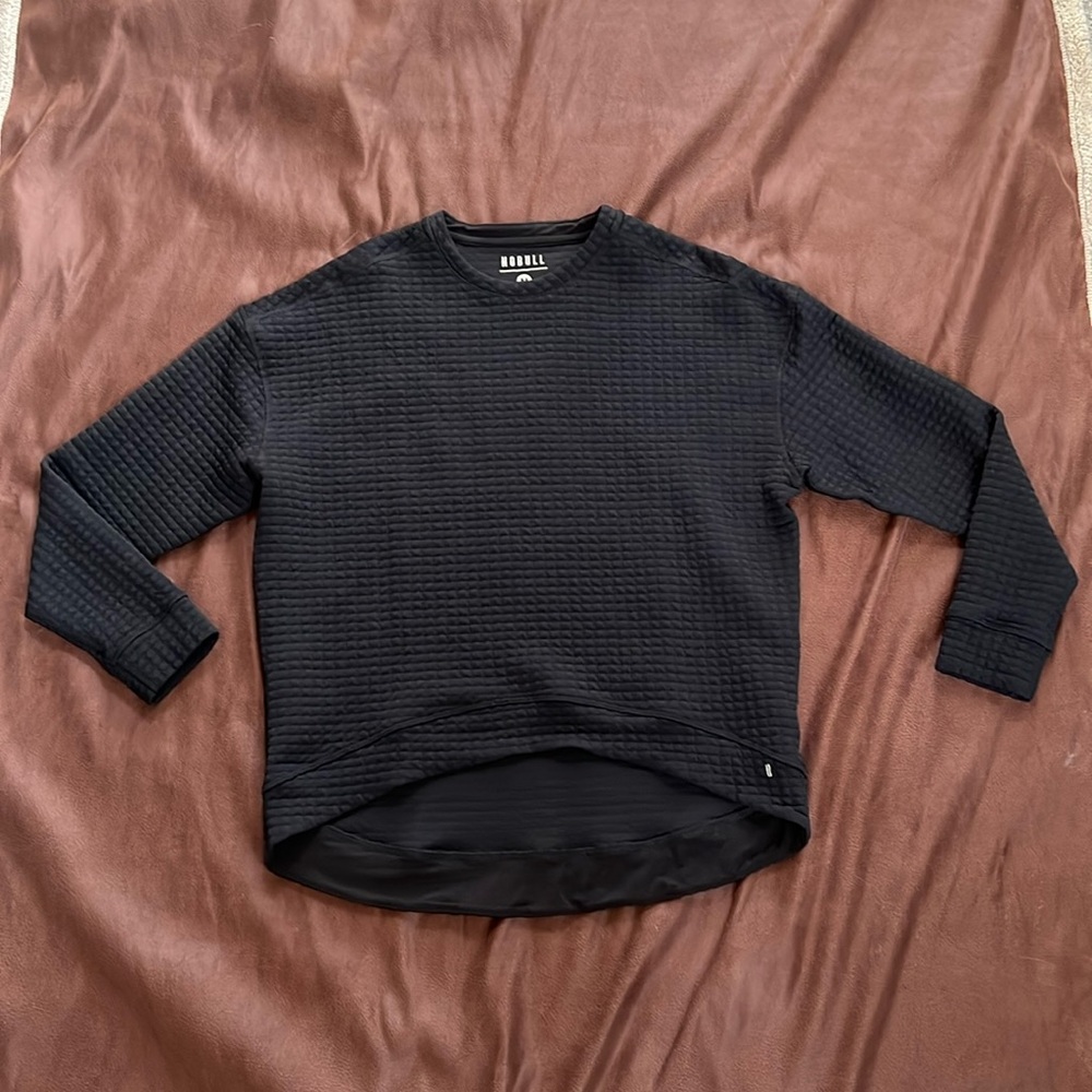 NoBull WOMEN'S QUILTED CREW PULLOVER Black Medium